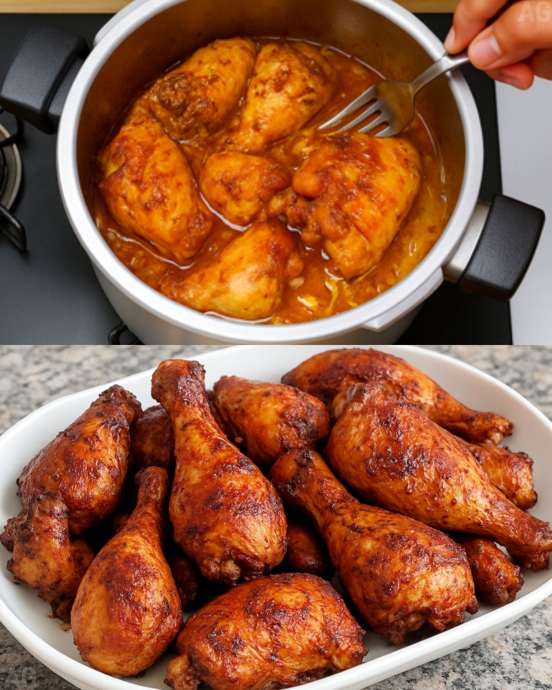 Frango frito na cebola