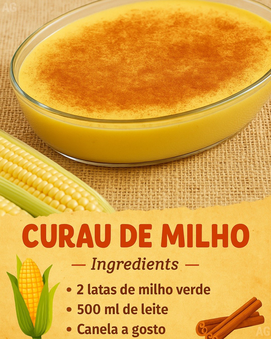 Curau de milho de latinha