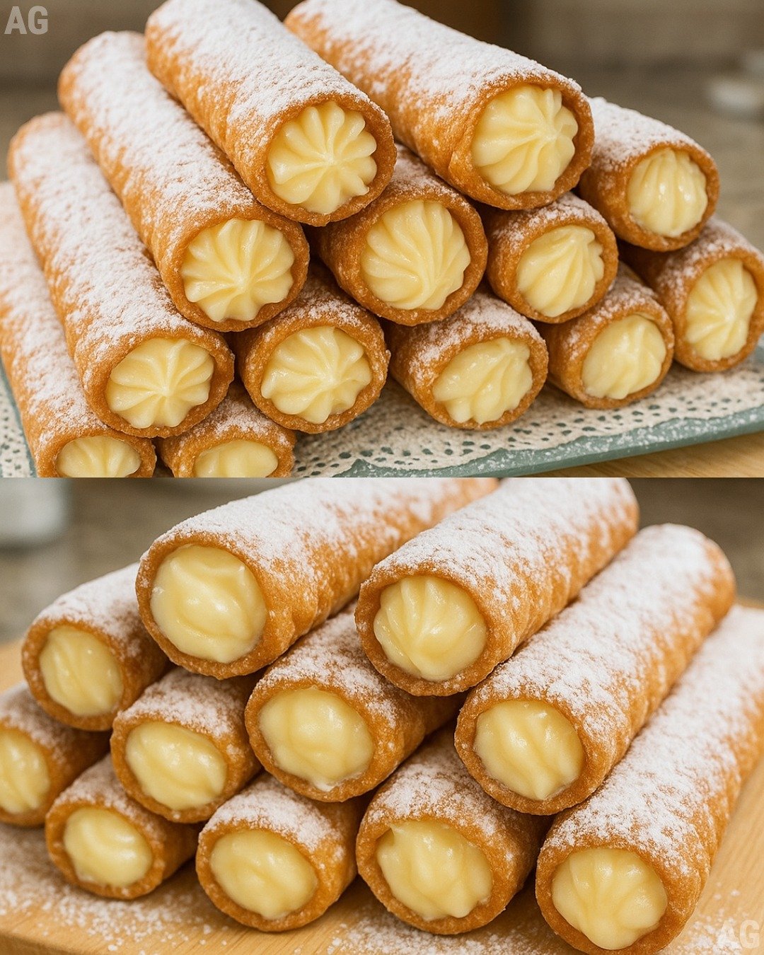 Cannoli com massa de pastel