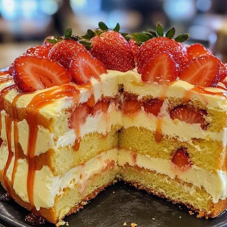 Bolo de Morango com Leite Condensado