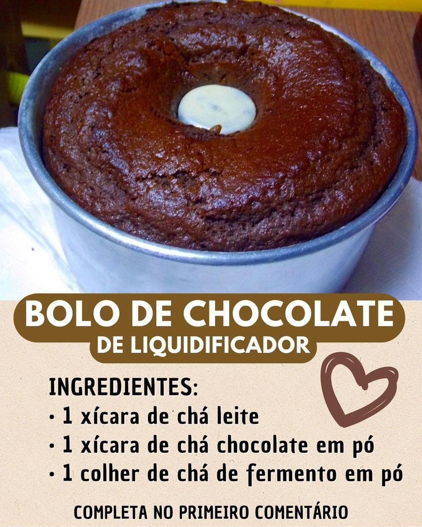 Bolo de Chocolate de Liquidificador