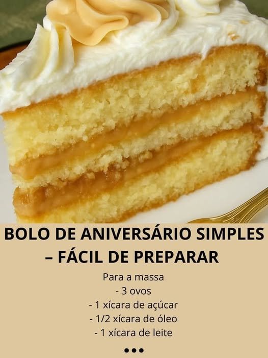 Bolo de aniversário simples