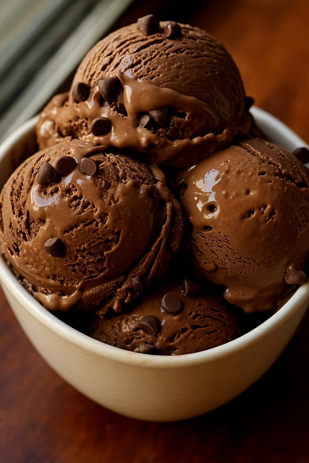 Sorvete Cremoso de Chocolate