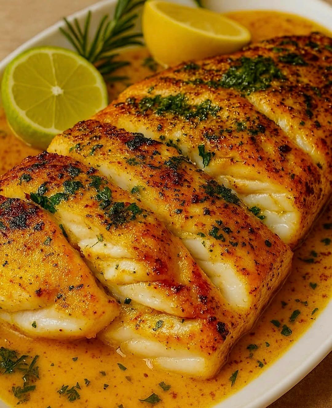 Peixe na Manteiga de Ervas com Limão Siciliano