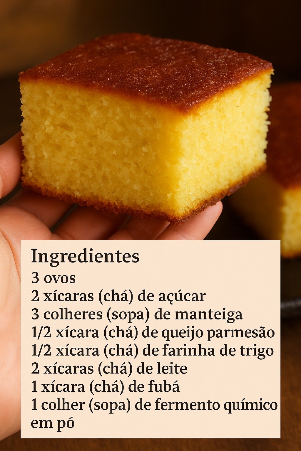 Bolo de Fubá que Derrete na Boca