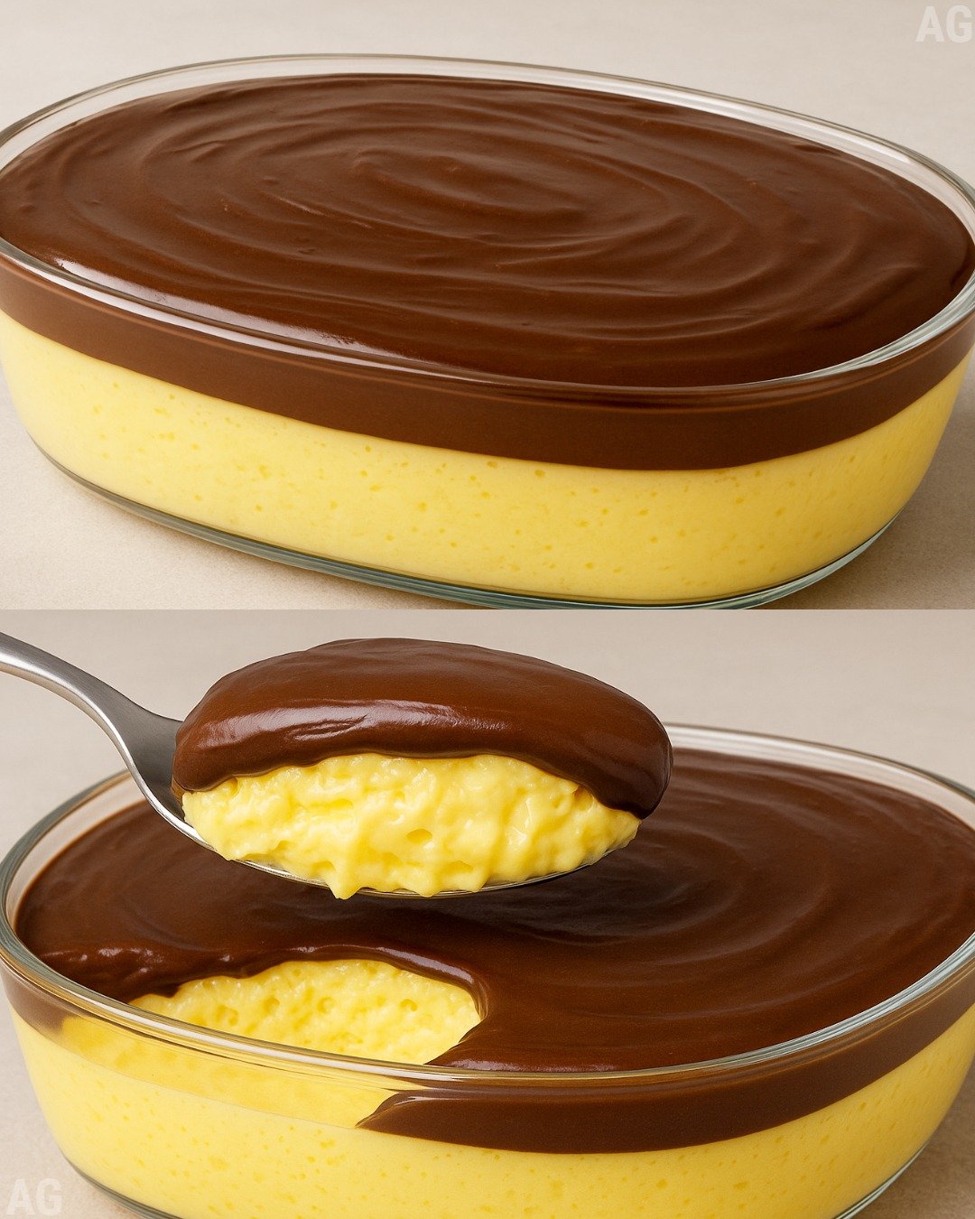 Mousse de Maracuja com Cobertura de chocolate