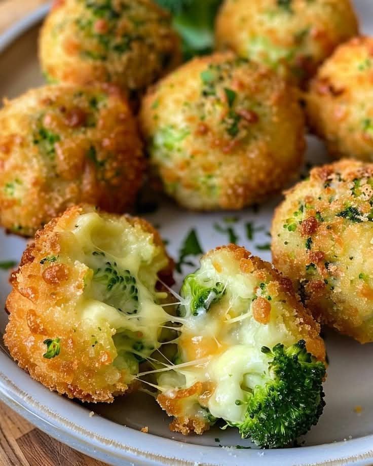 Bolinho Crocante de Brócolis com Queijo