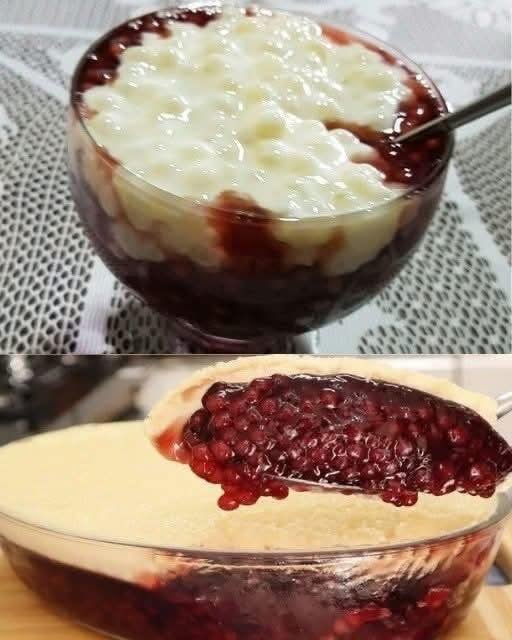 Sagu com Vinho e Creme