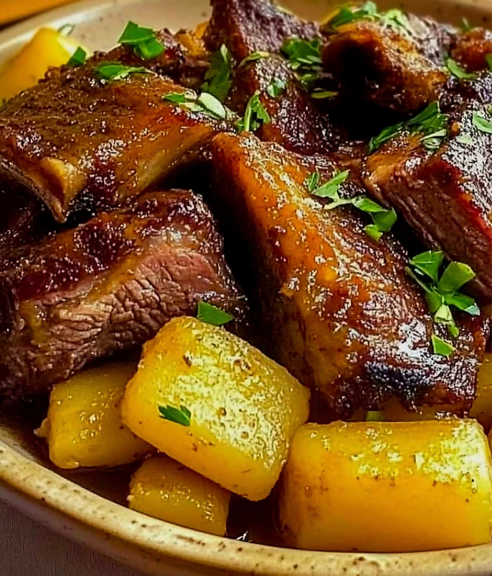 Costela Assada com Mandioca