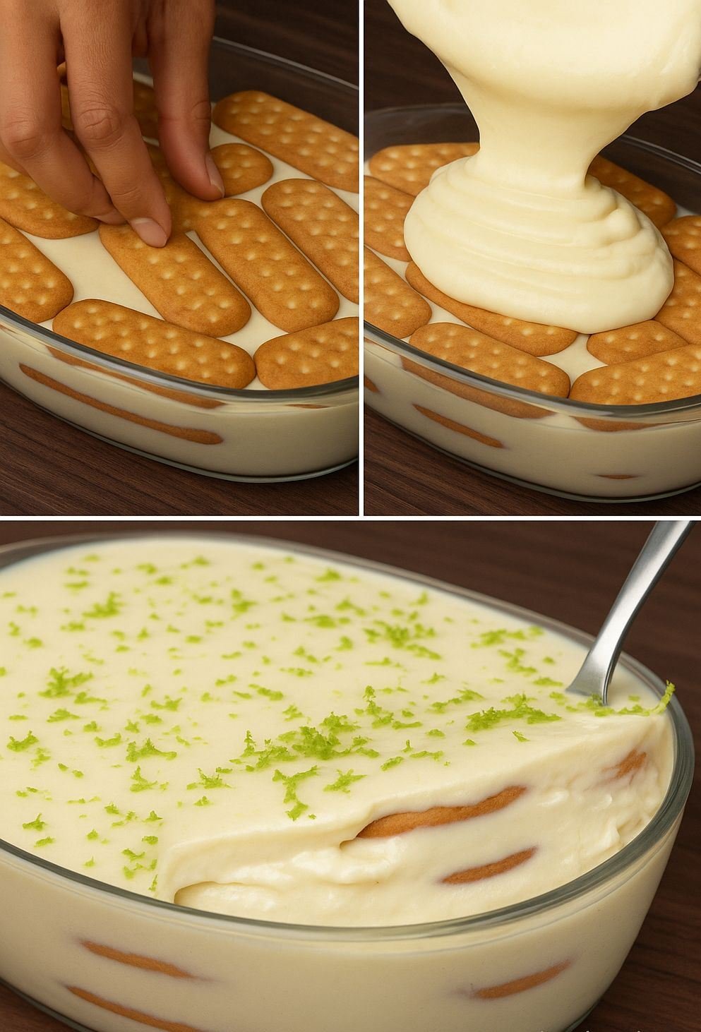 Sobremesa Cremosa de Limão com Biscoito