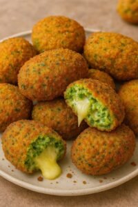 Bolinho Crocante de Brócolis com Queijo