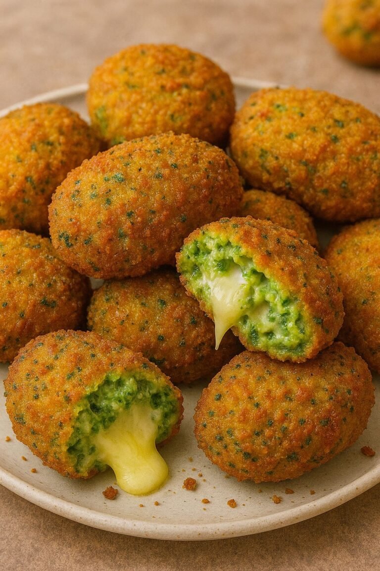 Bolinho Crocante de Brócolis com Queijo