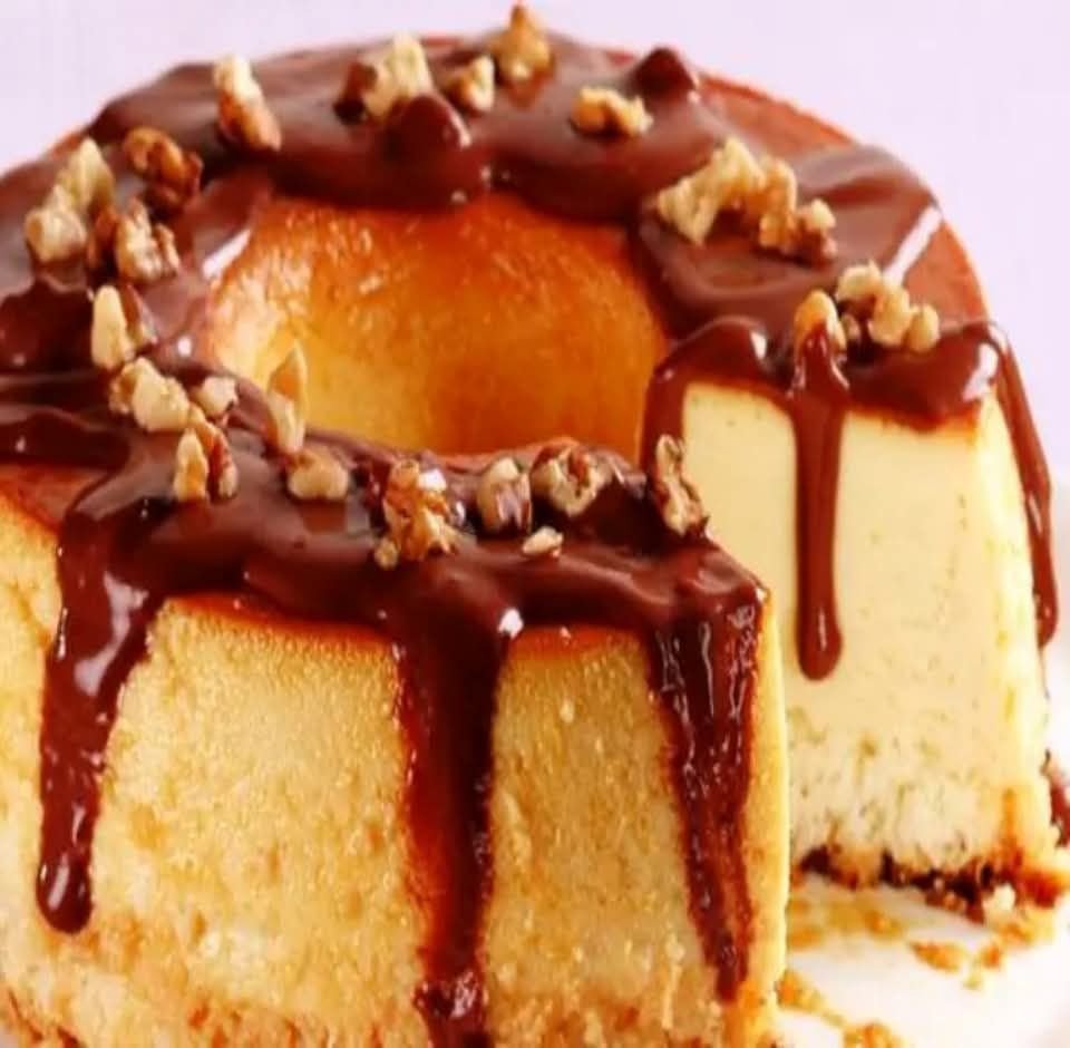 Pudim de Coco com Chocolate 