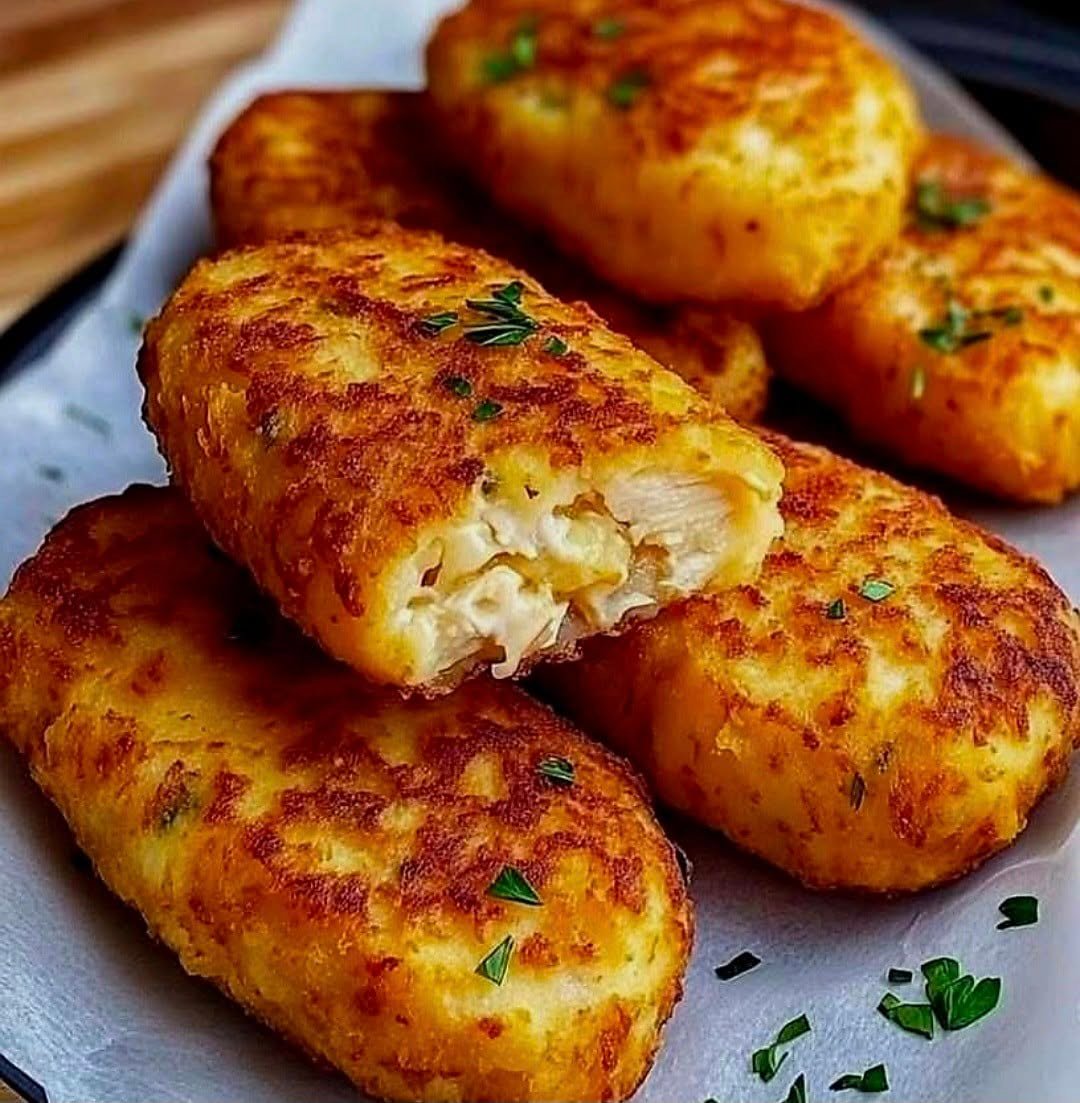 Croquetes de batata e frango