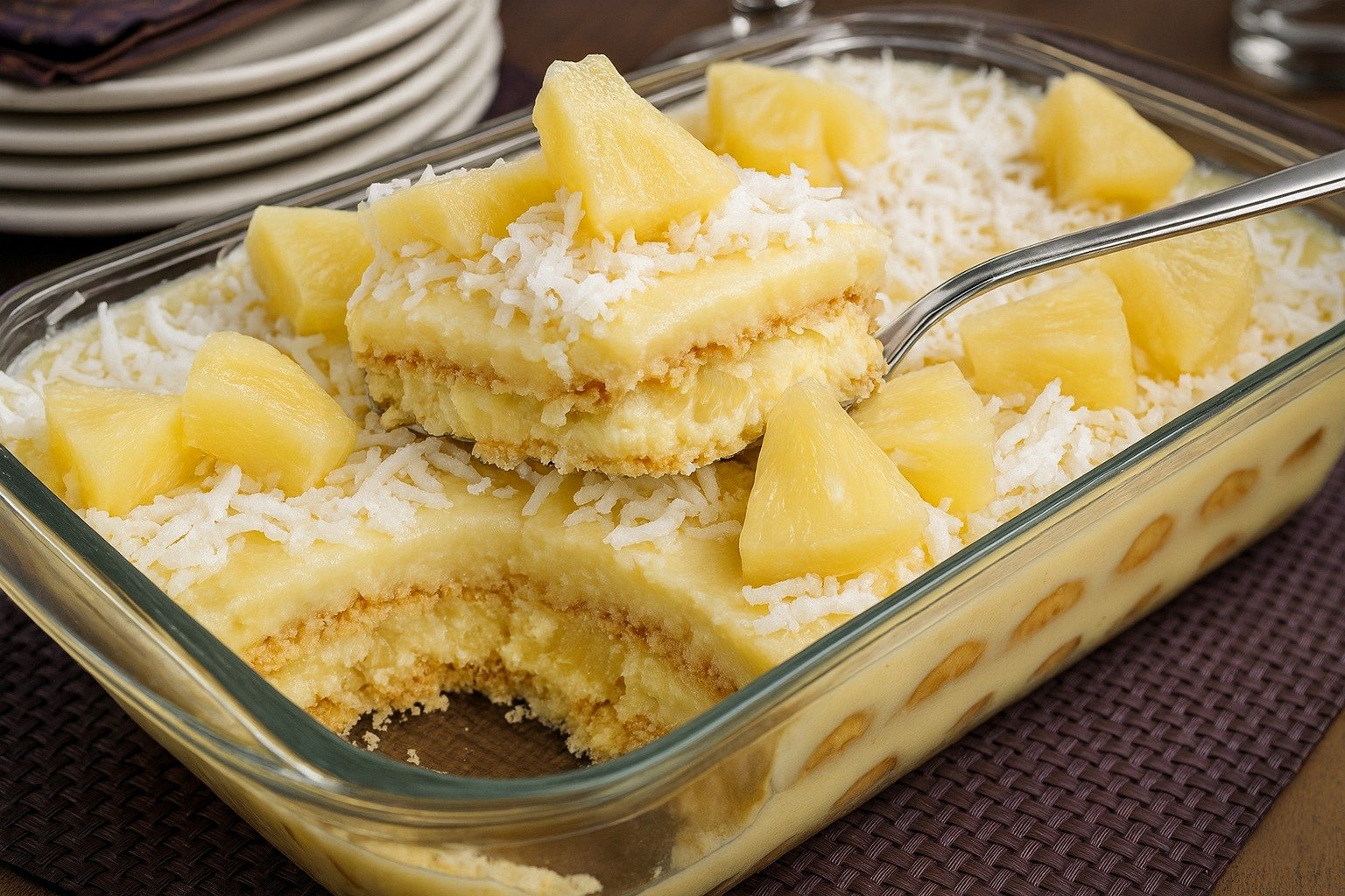 Pavê de Abacaxi com Coco