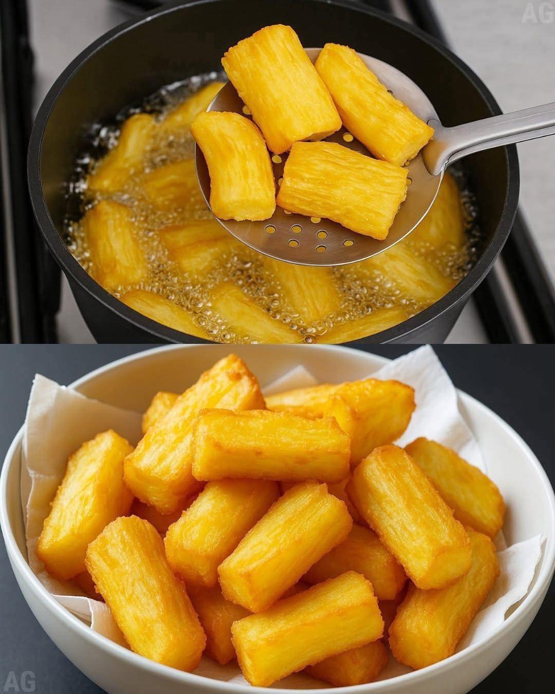 Dica de uma mandioca frita deliciosa