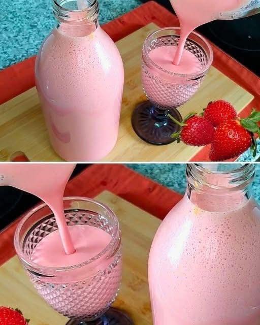 Iogurte caseiro de Morango