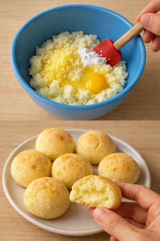 Pãezinhos de Mandioca com Queijo (Sem Glúten