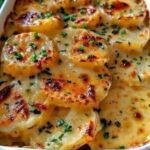 Batata gratinada com creme